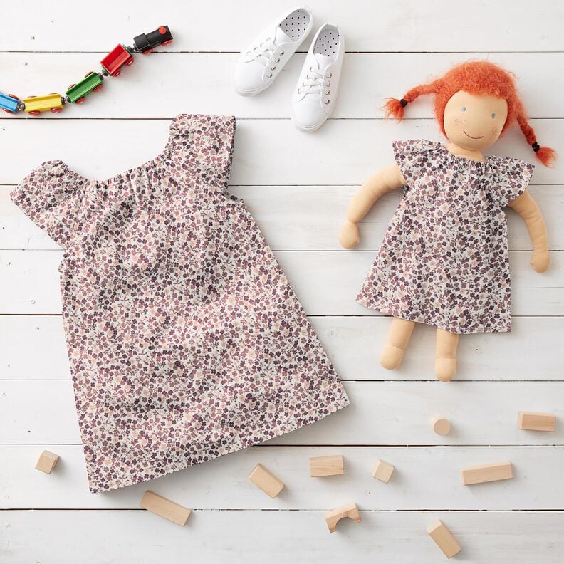 Baumwolljersey Blumenmeer &ndash; weiss/lila,  image number 6