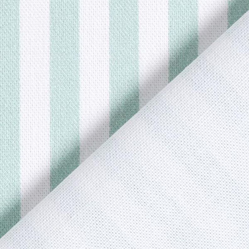 Dekostoff Halbpanama Längsstreifen – mint/weiss,  image number 4