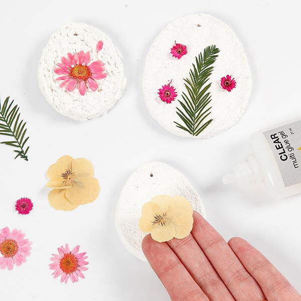 Gepresste Blüten&Blätter [19-teilig] – creme/ grün,  image number 6
