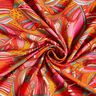 Beachwear Viskosestoff Pfauen und Blumen – orange/burgunder,  thumbnail number 3