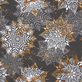 French Terry Mandala Winterzauber | Glitzerpüppi  – altsilber/altgold, 