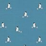 GOTS French Terry Sommersweat Pinguinfamilie Digitaldruck – jeansblau,  thumbnail number 1
