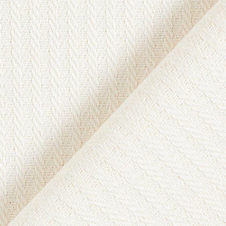 Dekostoff Jacquard dezente Streifen – wollweiss, image number 3