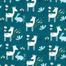 Baumwolljersey Hase & Reh – petrol,  thumbnail number 1