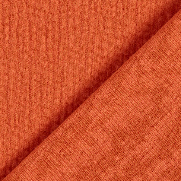 Musselin/ Doppel-Krinkel Gewebe – terracotta