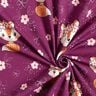 Baumwolljersey Fuchs mit Blumen | Glitzerpüppi – traube/pfirsichorange,  thumbnail number 3