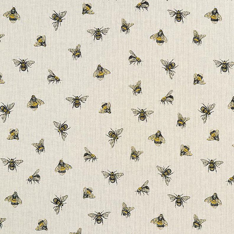 Dekostoff Halbpanama Bienchen – natur,  image number 1