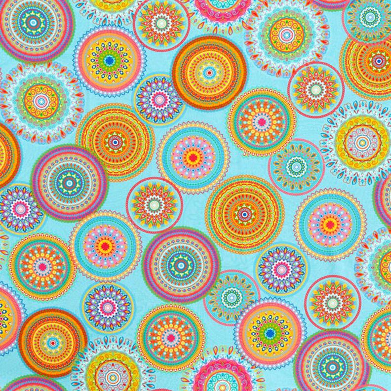 Outdoorstoff Canvas Mandalas – türkis,  image number 1