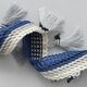 Quastenband [ 30 mm ] – marineblau/grau,  thumbnail number 2