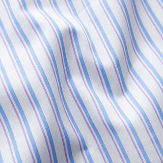 Baumwollstoff unregelmäßige Streifen – blau/weiss, 