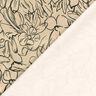 Stretchvelours Blumenskizzen – sand/schwarz,  thumbnail number 4