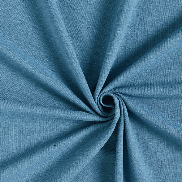 Jersey Baumwoll-Leinen-Mix uni – jeansblau