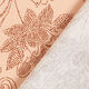 Leinen-Viskose-Mix üppige Blumenzeichnung – apricot,  thumbnail number 4