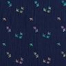Musselin/ Doppel-Krinkel Gewebe Schwalben Foliendruck | Poppy Fabrics – nachtblau/farbmix,  thumbnail number 1
