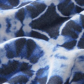 Dekostoff Canvas Batik-Kreise – indigo/weiss, 