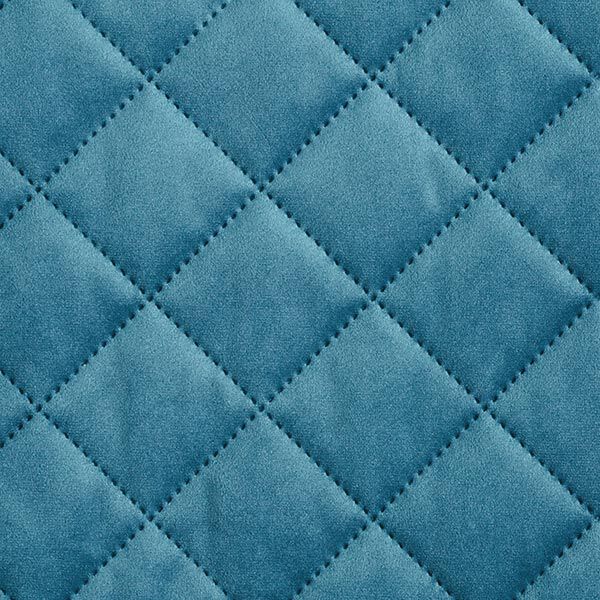 Polsterstoff Samt Steppstoff – petrol, image number 1