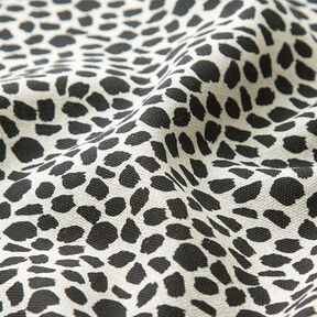 Dekostoff Halbpanama Leoprint – schwarz/natur, 