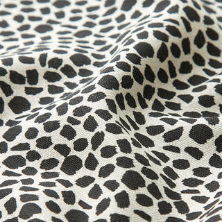 Dekostoff Halbpanama Leoprint – schwarz/natur, 