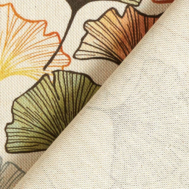 Dekostoff Digitaldruck bunter Ginkgo, image number 4