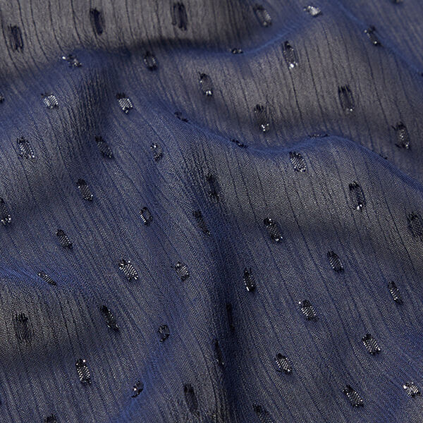Chiffon Punkte Glitzer – marineblau, image number 2