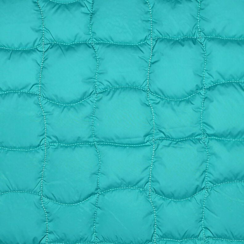 Steppstoff wellige Quadrate – aquablau/purpur, image number 1