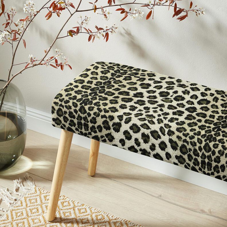 Polsterstoff Jacquard Leo – taupe/khaki,  image number 6