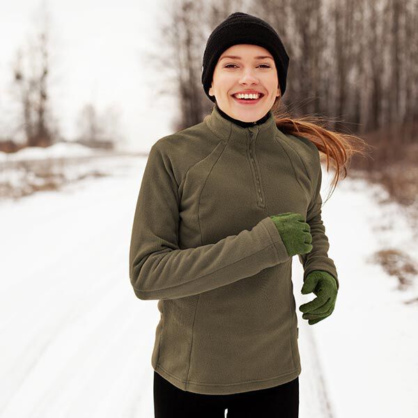 Softshell Uni – dunkeloliv | Reststück 50cm