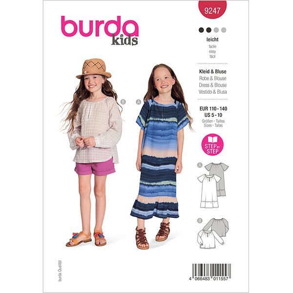 Kleid / Bluse | Burda 9247 | 110-140, image number 1
