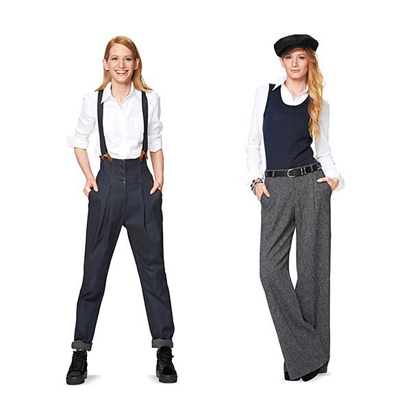 Hose mit Bundfalten | Marlene-Hose | Burda 6856 | 32-42