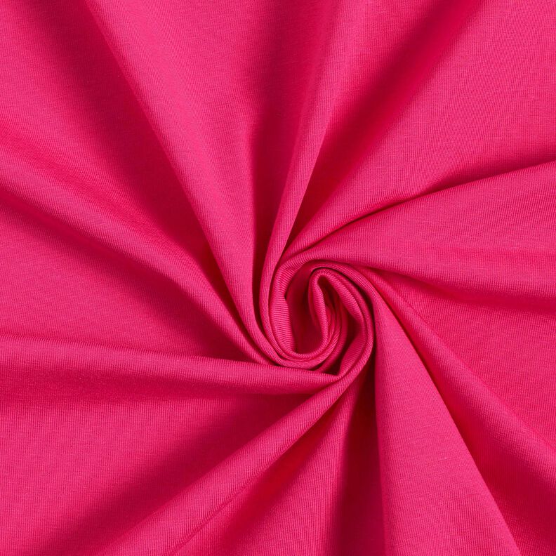 Baumwolljersey Medium Uni – intensiv pink, image number 1