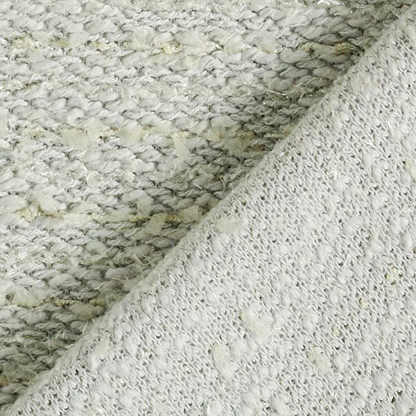 Baumwolle Feinstrick Glitzereffekt – hellgrau | Reststück 100cm