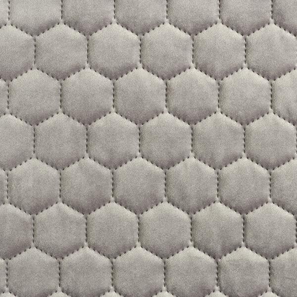 Polsterstoff gesteppter Samt Waben – grau,  image number 1