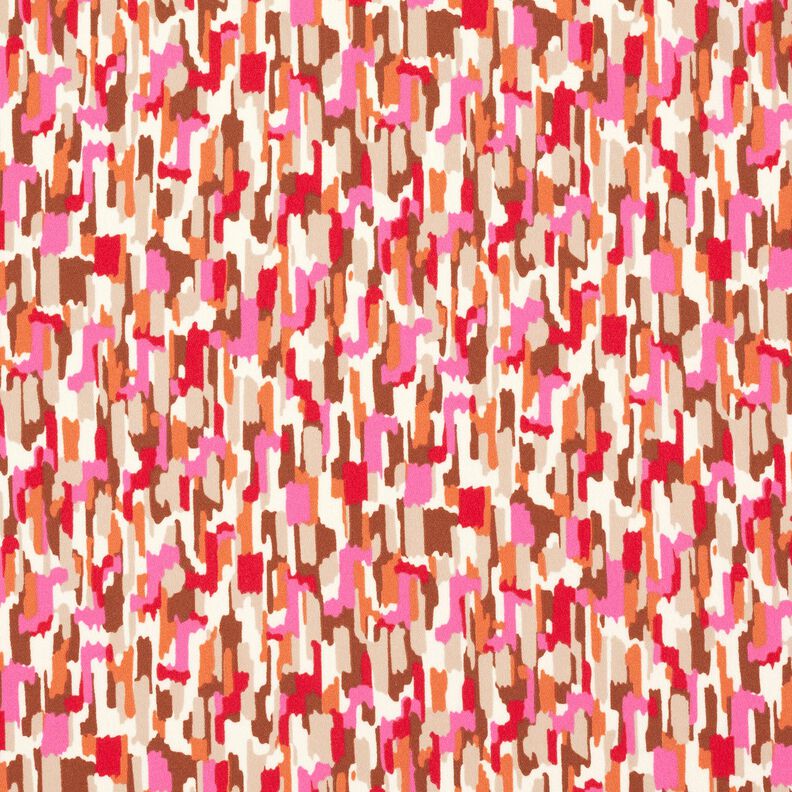 Crêpe Gewebe Pinselstriche – pink/dunkelbeige,  image number 1