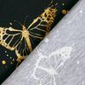 Baumwolljersey goldene Schmetterlinge | Glitzerpüppi – schwarz,  thumbnail number 4