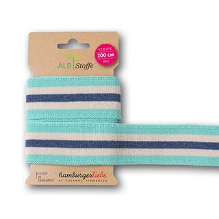 GOTS Bio Jacquardband STRIPE ME COLLEGE [200 cm | 3,5 cm] | Albstoffe | Hamburger Liebe, 