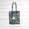 Dekostoff Jacquard Vintage Blumen – petrol/dunkelrot,  thumbnail number 7