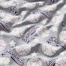 French Terry Sommersweat Baseball – silber/weiss,  thumbnail number 2