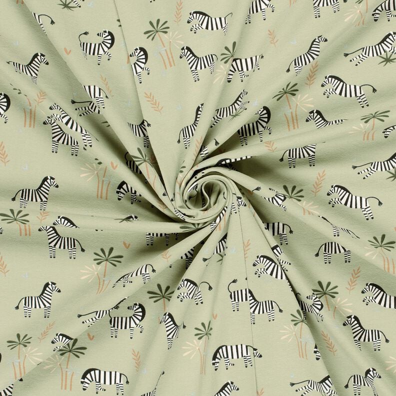 Baumwolljersey Steppen-Zebras – schilf,  image number 3