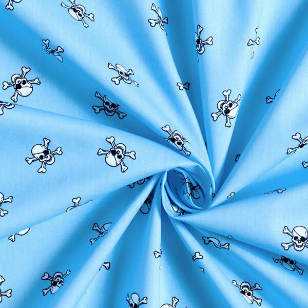 Baumwollpopeline Piraten – hellblau, image number 4