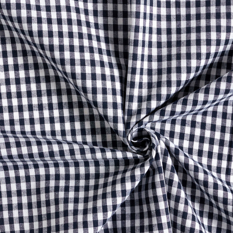 Baumwollstoff Vichykaro 0,5 cm – schwarzblau/weiss,  image number 3