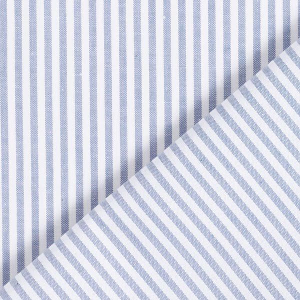 Baumwollpopeline Streifen, garngefärbt – jeansblau/weiss,  image number 6