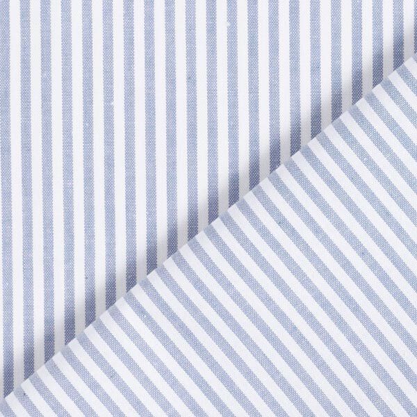 Baumwollpopeline Streifen, garngefärbt – jeansblau/weiss,  image number 6