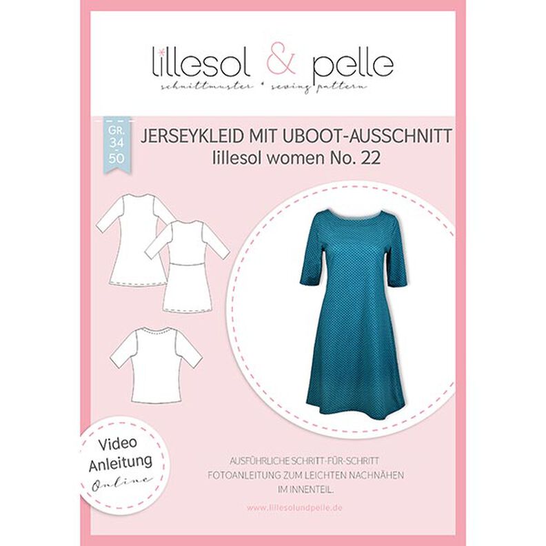 Jerseykleid mit U-Boot-Ausschnitt | Lillesol & Pelle No. 22 | 34-50,  image number 1