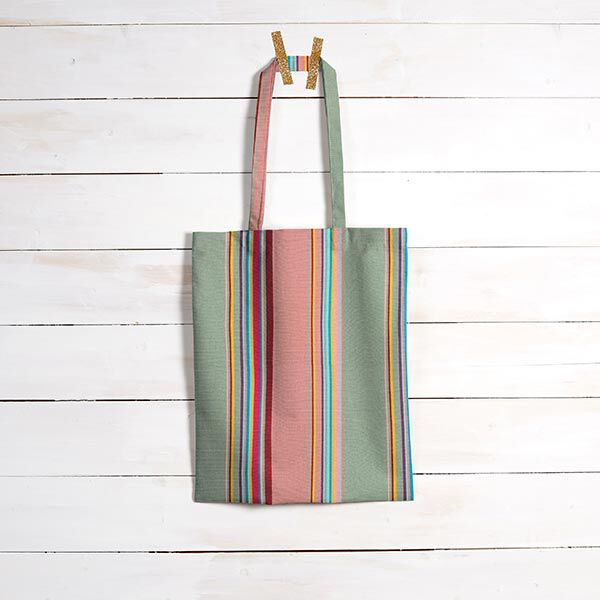 Outdoorstoff Canvas bunte Streifen – dunkles altrosa,  image number 8