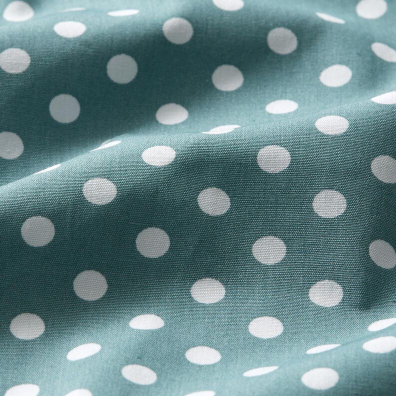 Baumwollpopeline Polka Dots – perlgrau/weiss,  image number 2