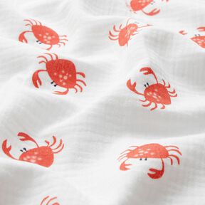 GOTS Musselin/ Doppel-Krinkel Gewebe Krebse | Poppy Fabrics – elfenbein, 
