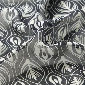 Chiffon Ornamente – weiss/schwarz, 