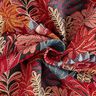 Dekostoff Jacquard Dschungelblätter – schwarz/karminrot,  thumbnail number 3