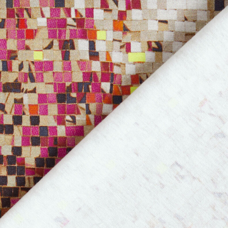GOTS Baumwolljersey verstreutes Mosaik | TCC x LOOKS by Wolfgang Joop – rot/dunkelbeige,  image number 6