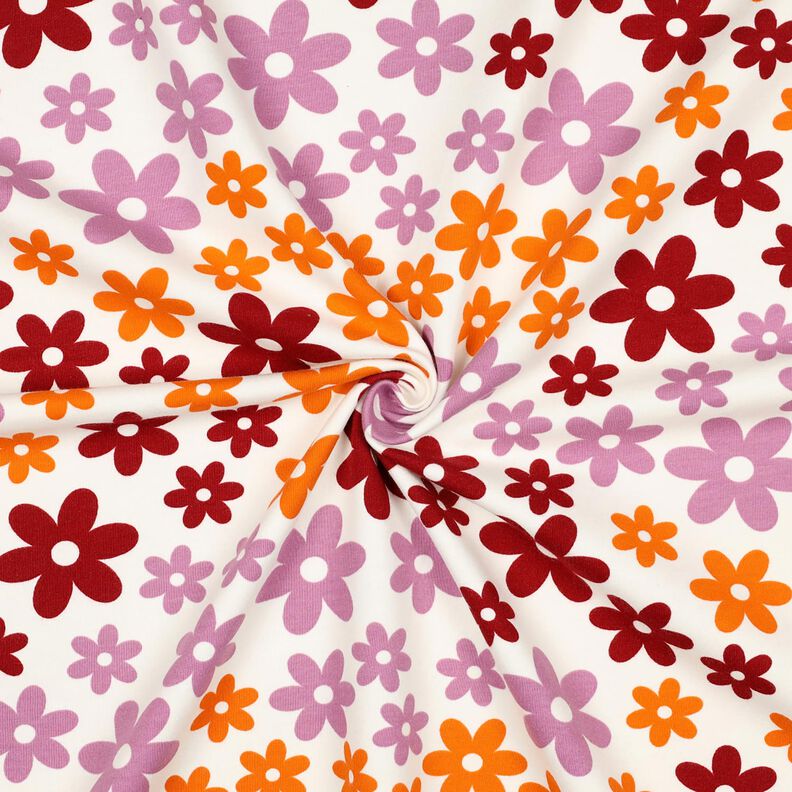 Kuschelsweat bunte Blumen | Poppy Fabrics – wollweiss, image number 3